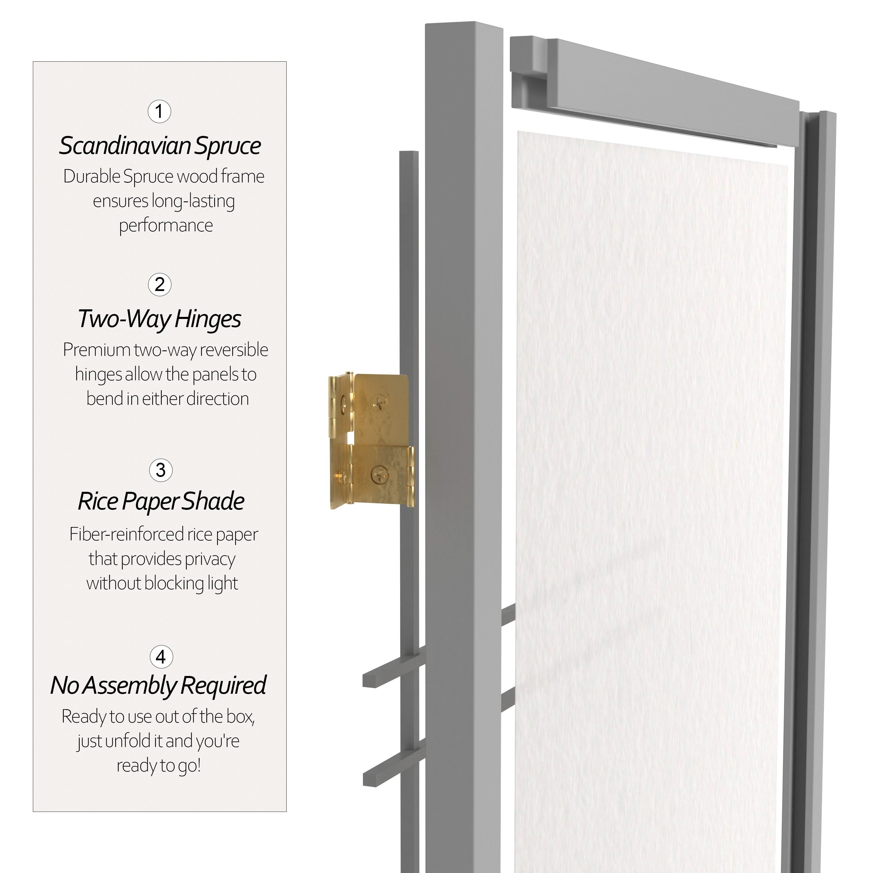 6 ft. Tall Double Cross Shoji Screen