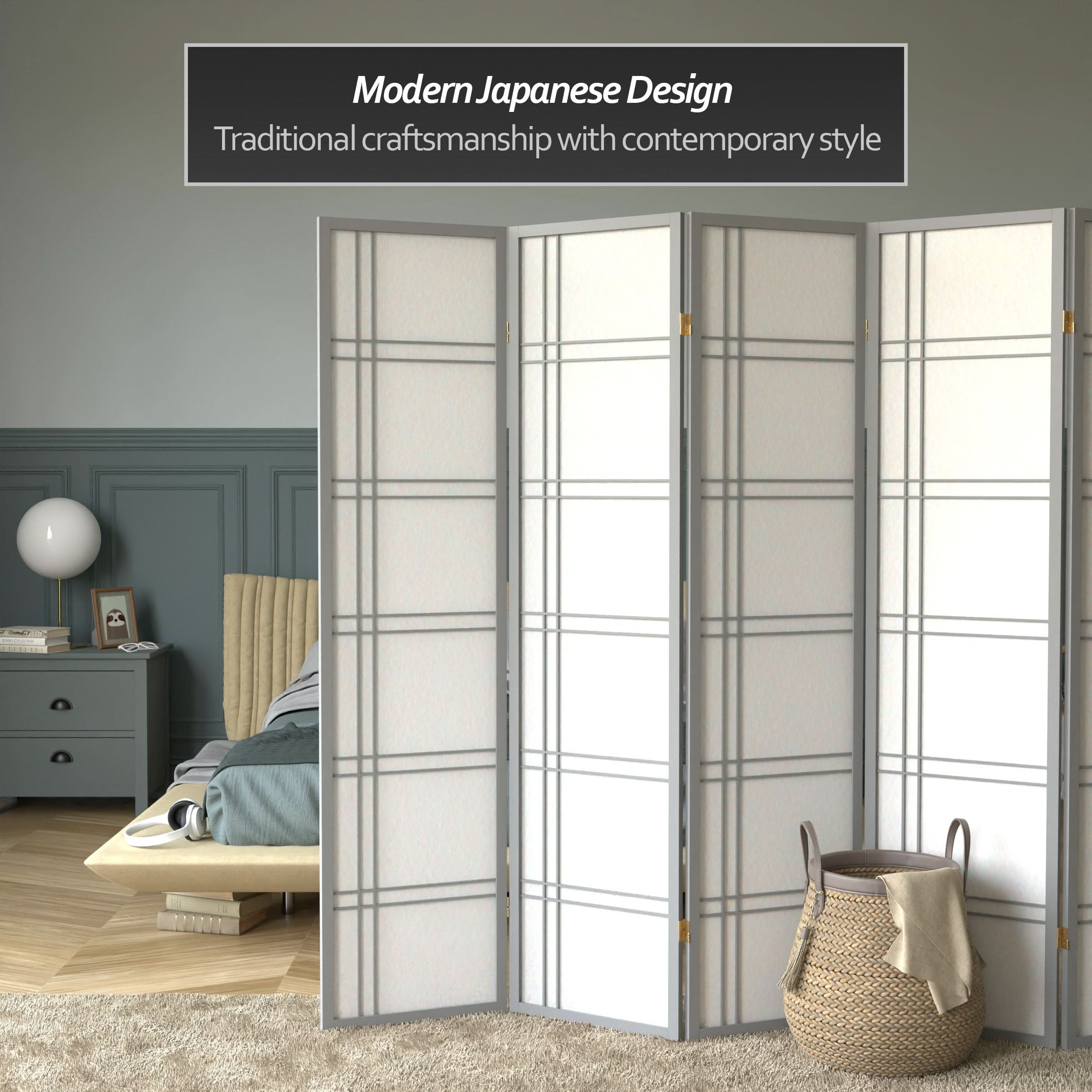 6 ft. Tall Double Cross Shoji Screen