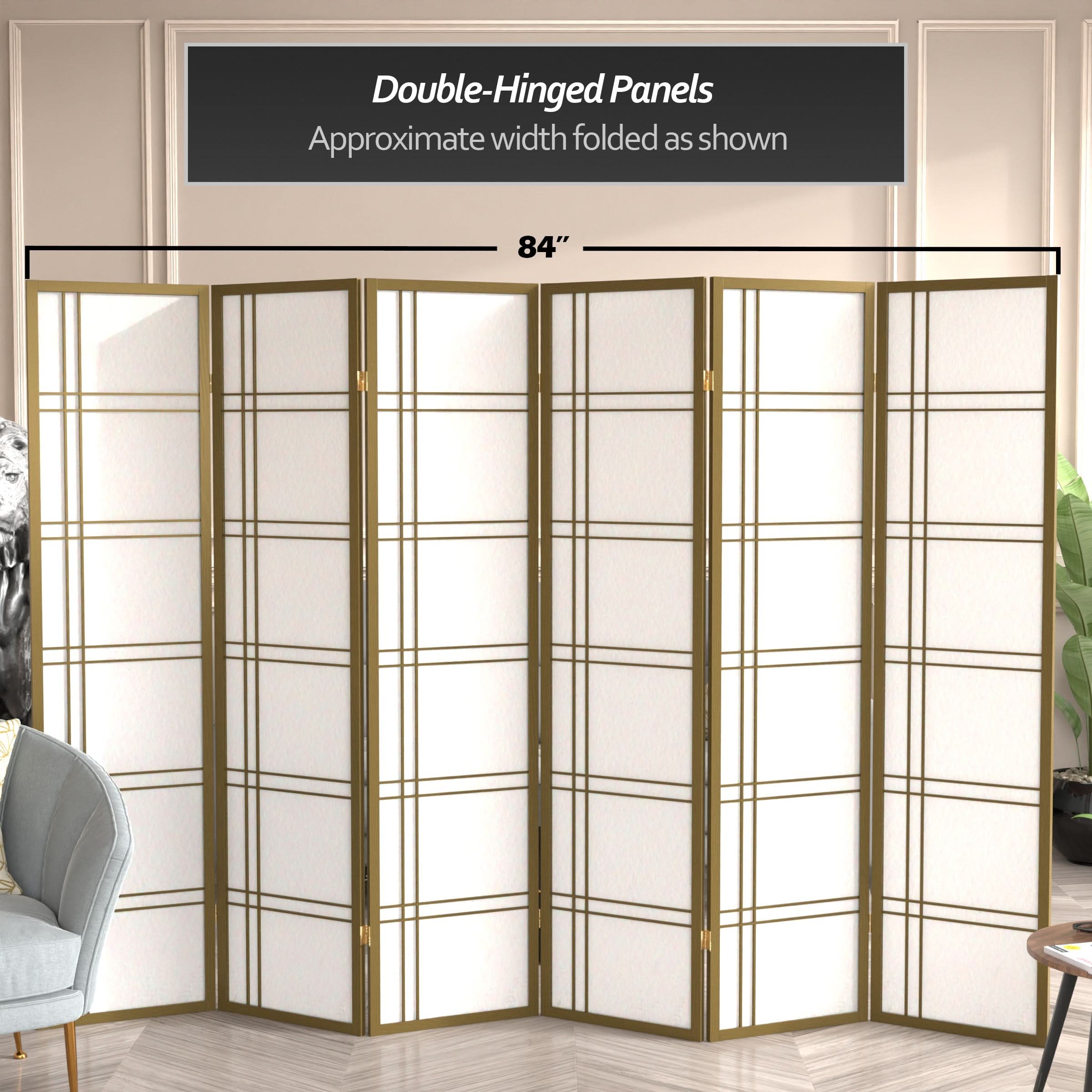 6 ft. Tall Double Cross Shoji Screen
