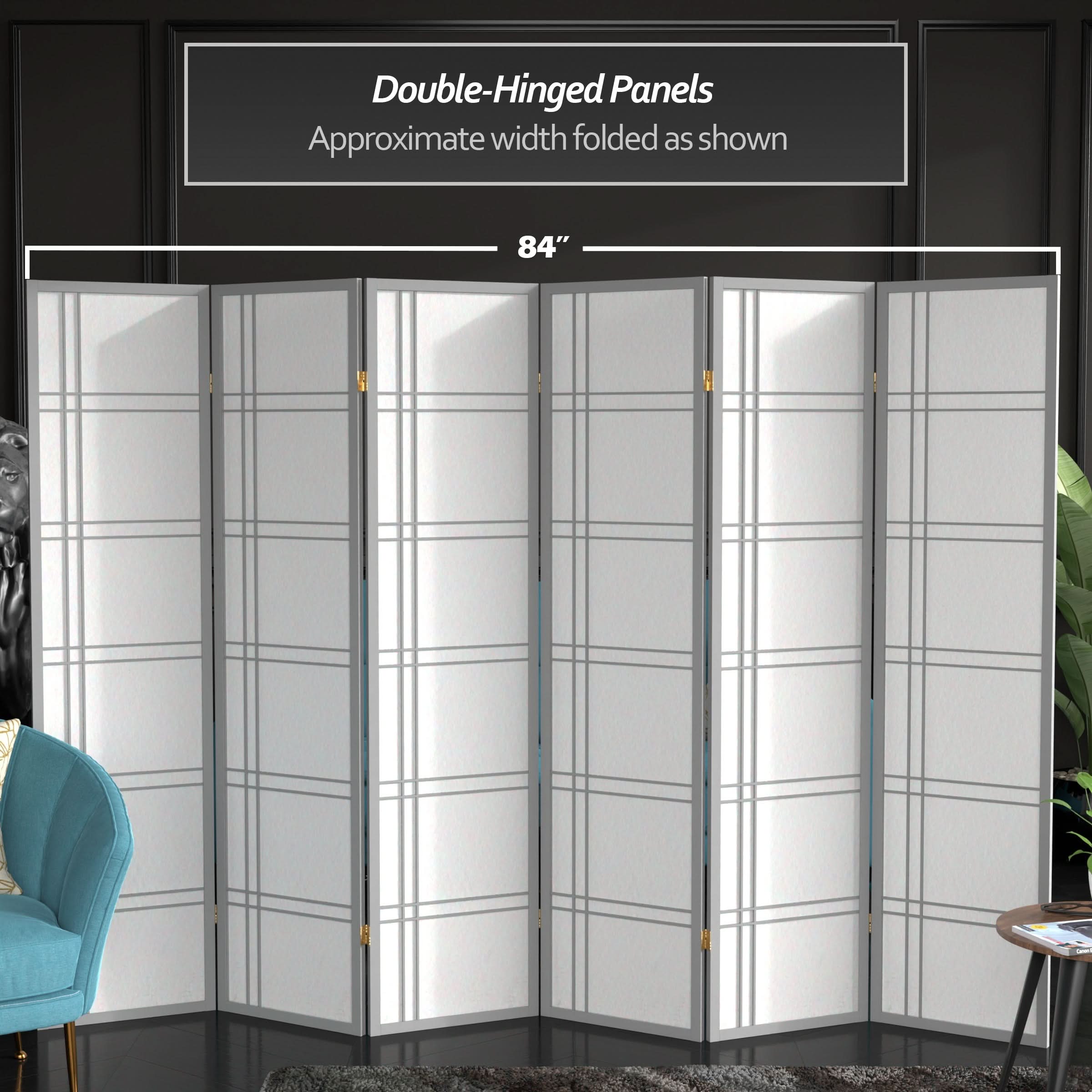 6 ft. Tall Double Cross Shoji Screen