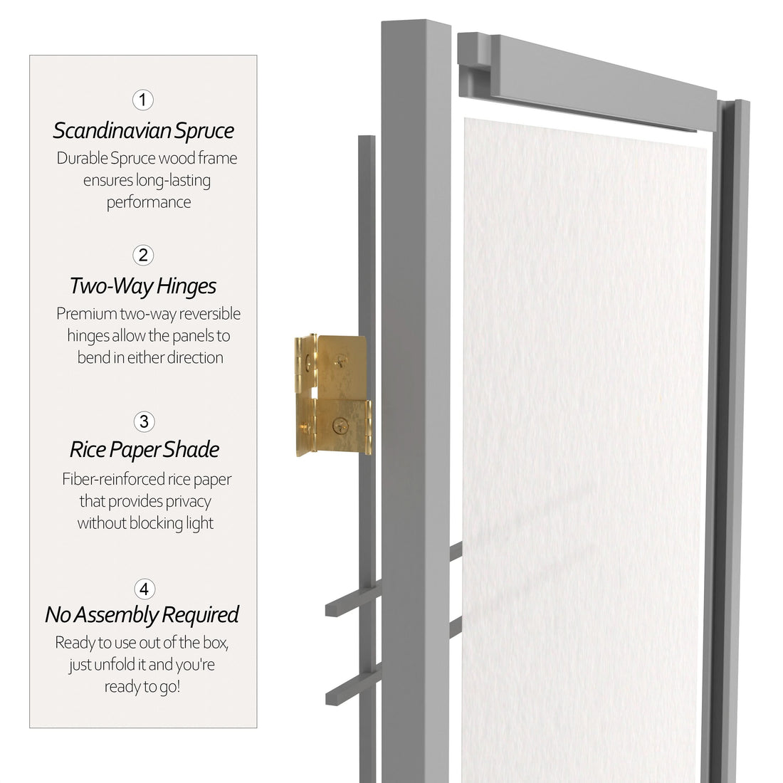 6 ft. Tall Double Cross Shoji Screen