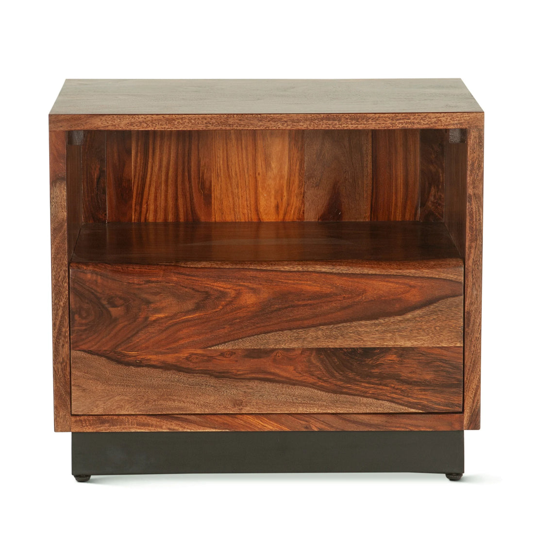 Elliston Modern Live Edge Sheesham Nightstand