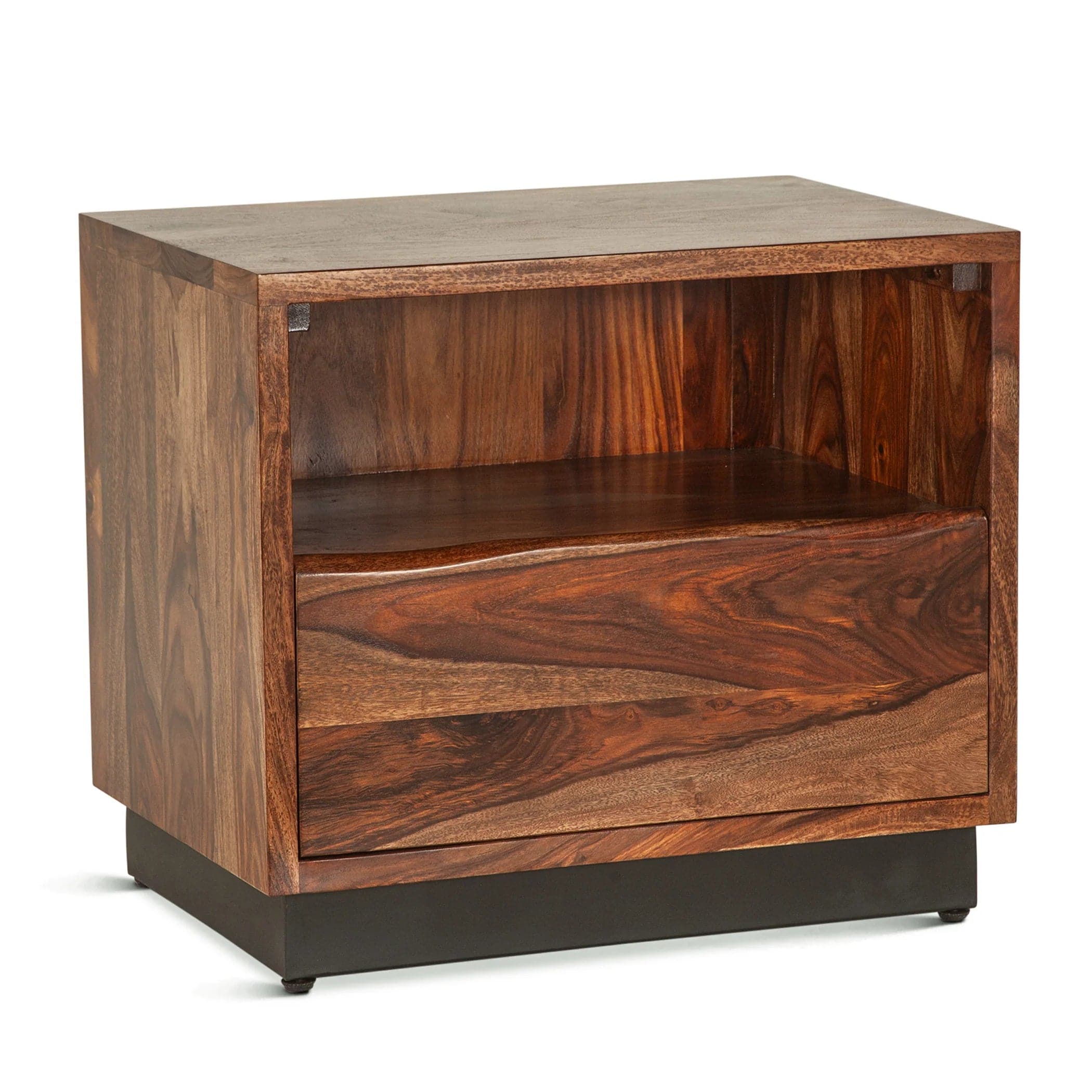 Elliston Modern Live Edge Sheesham Nightstand