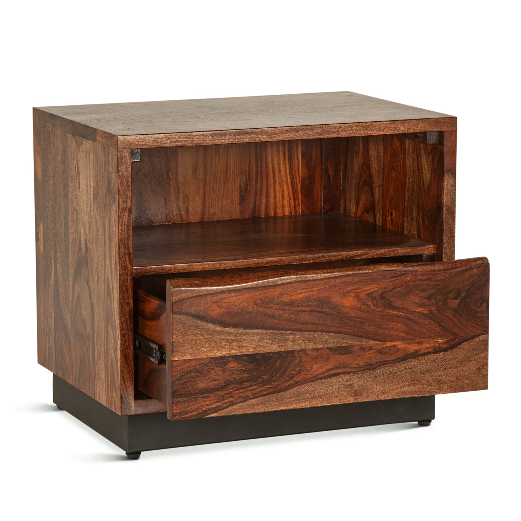 Elliston Modern Live Edge Sheesham Nightstand