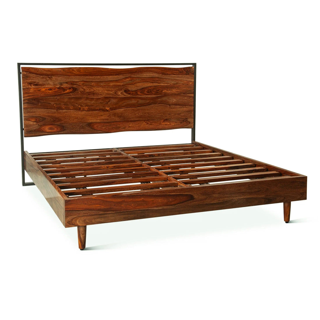 Elliston Modern Live Edge Platform Bed