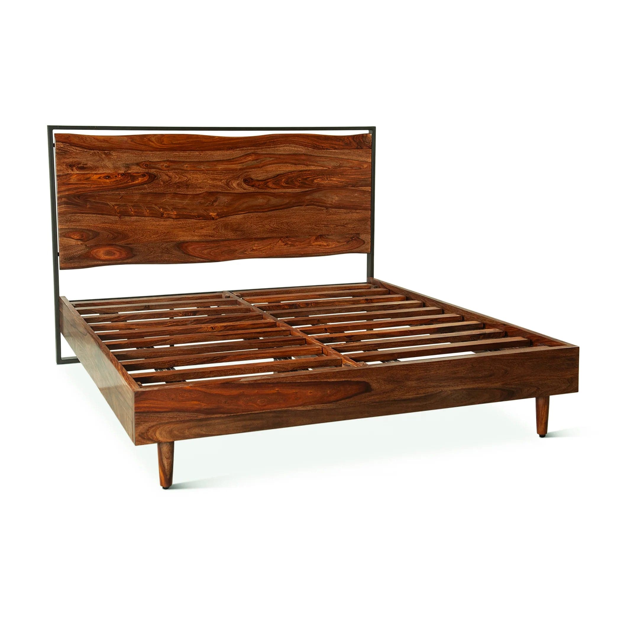 Elliston Modern Live Edge Platform Bed