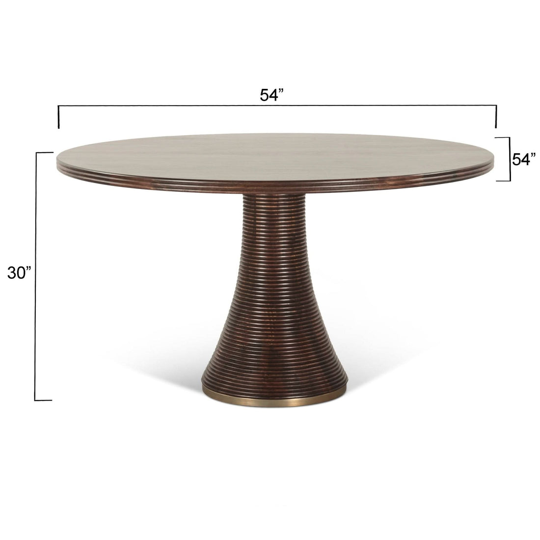 Provence 54" Round Dining Table in Dark Sienna - Home Trends & Design