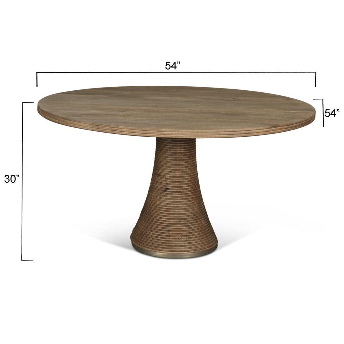 Provence 54" Round Dining Table in Natural Brown - Home Trends & Design