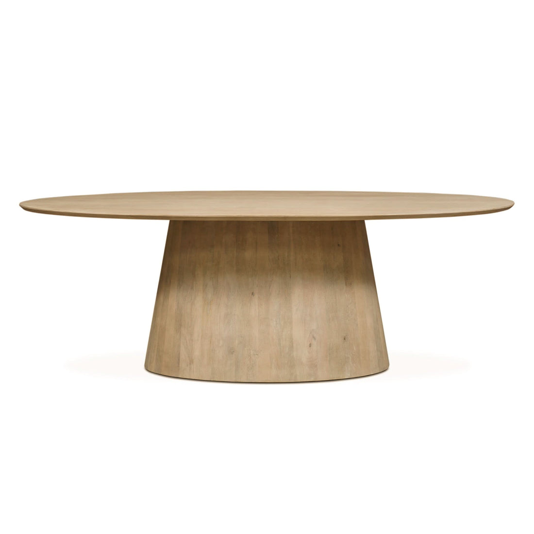 Calabasas 86" Modern Oval Dining Table in Natural White - Home Trends & Design