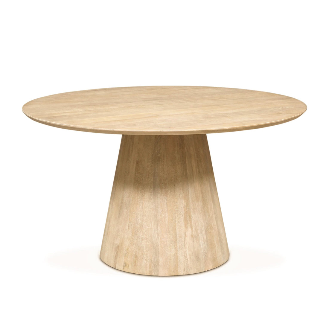 Calabasas 54" Modern Round Dining Table in Natural White - Home Trends & Design