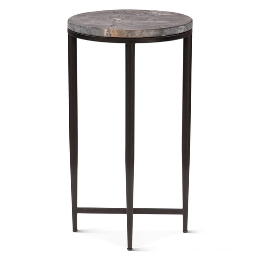 Mumbai Modern Side Table in Grey Septarian - Home Trends & Design