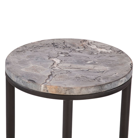  Mumbai Modern Side Table in Grey Septarian - Home Trends & Design 