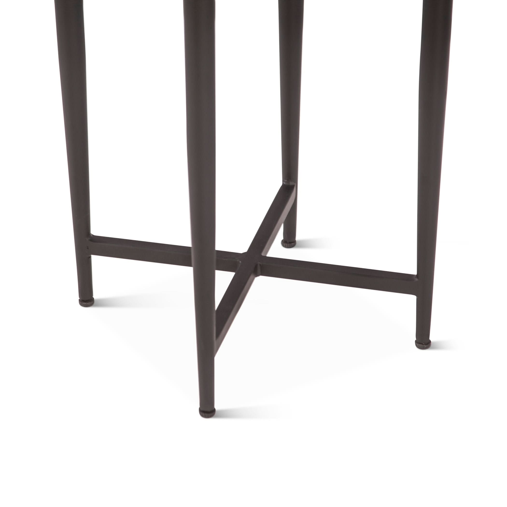 Mumbai Modern Side Table in Grey Septarian - Home Trends & Design