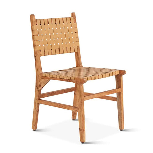 Catalina Woven Leather Dining Chair