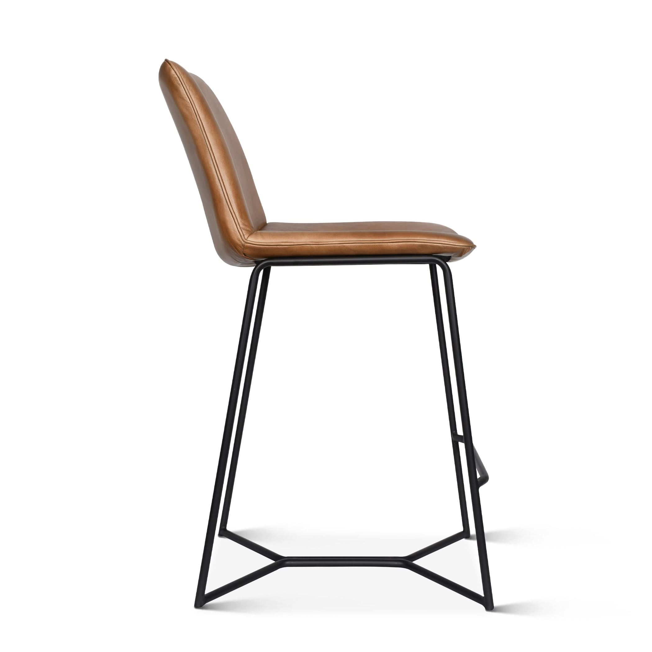 Brisbane Modern Leather Counter Chair - Home Trends & Design