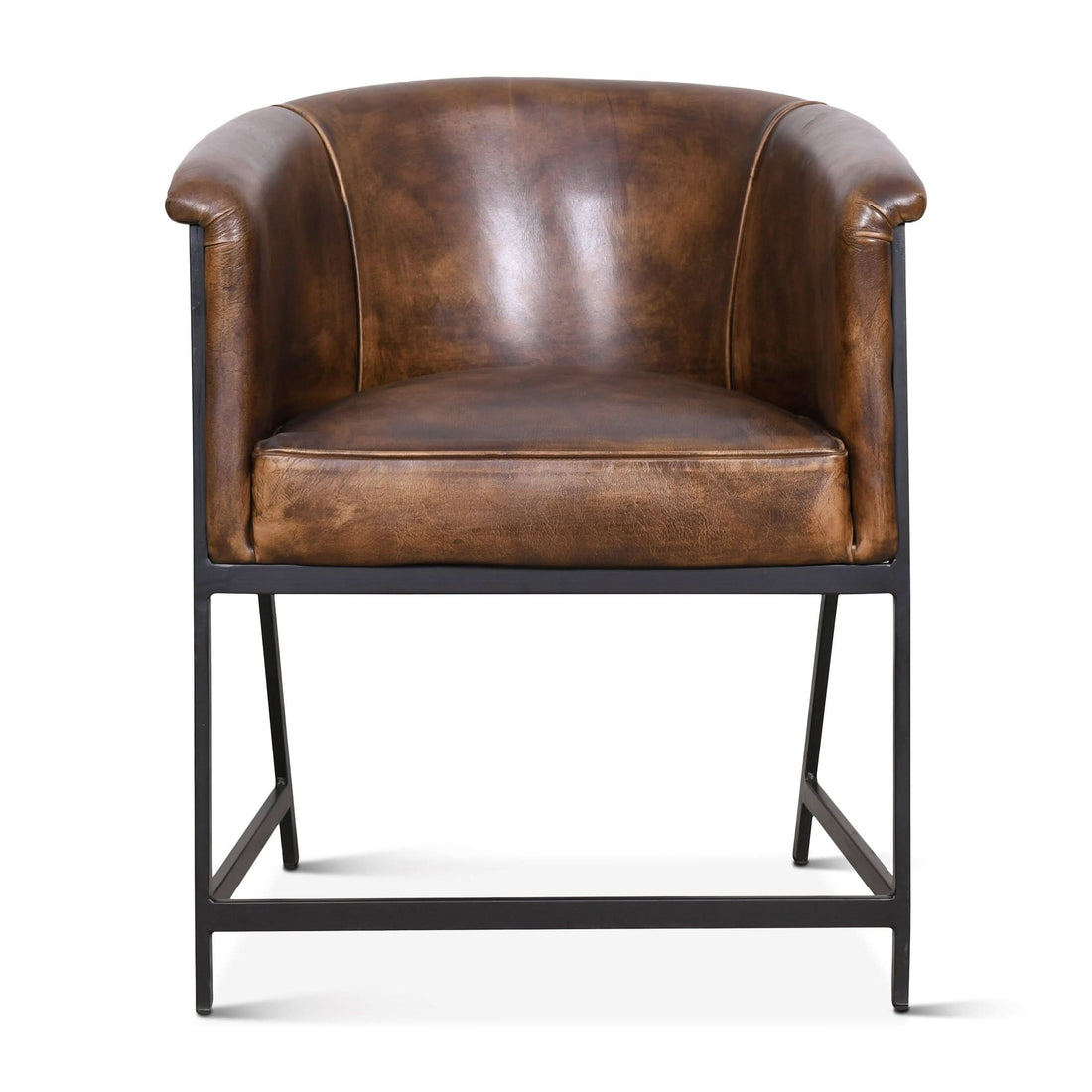 Brisbane 22" Leather Arm Chair - Home Trends & Design