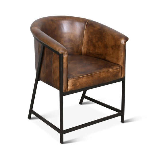 Brisbane 22" Leather Arm Chair - Home Trends & Design