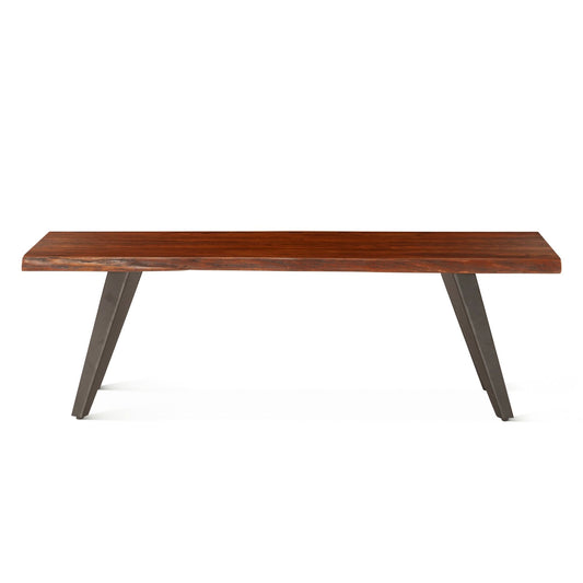  Knoxville 54" Live Edge Acacia Wood Dining Bench - Home Trends & Design 