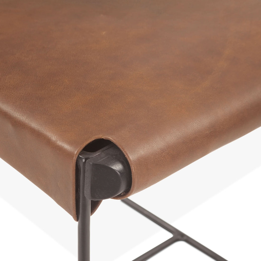 Melbourne Brown Leather and Iron Dining Chair - Home Trends & Design