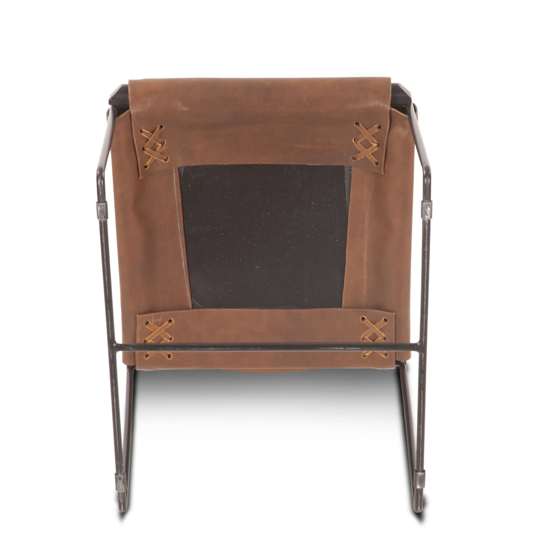 Melbourne Brown Leather and Iron Dining Chair - Home Trends & Design