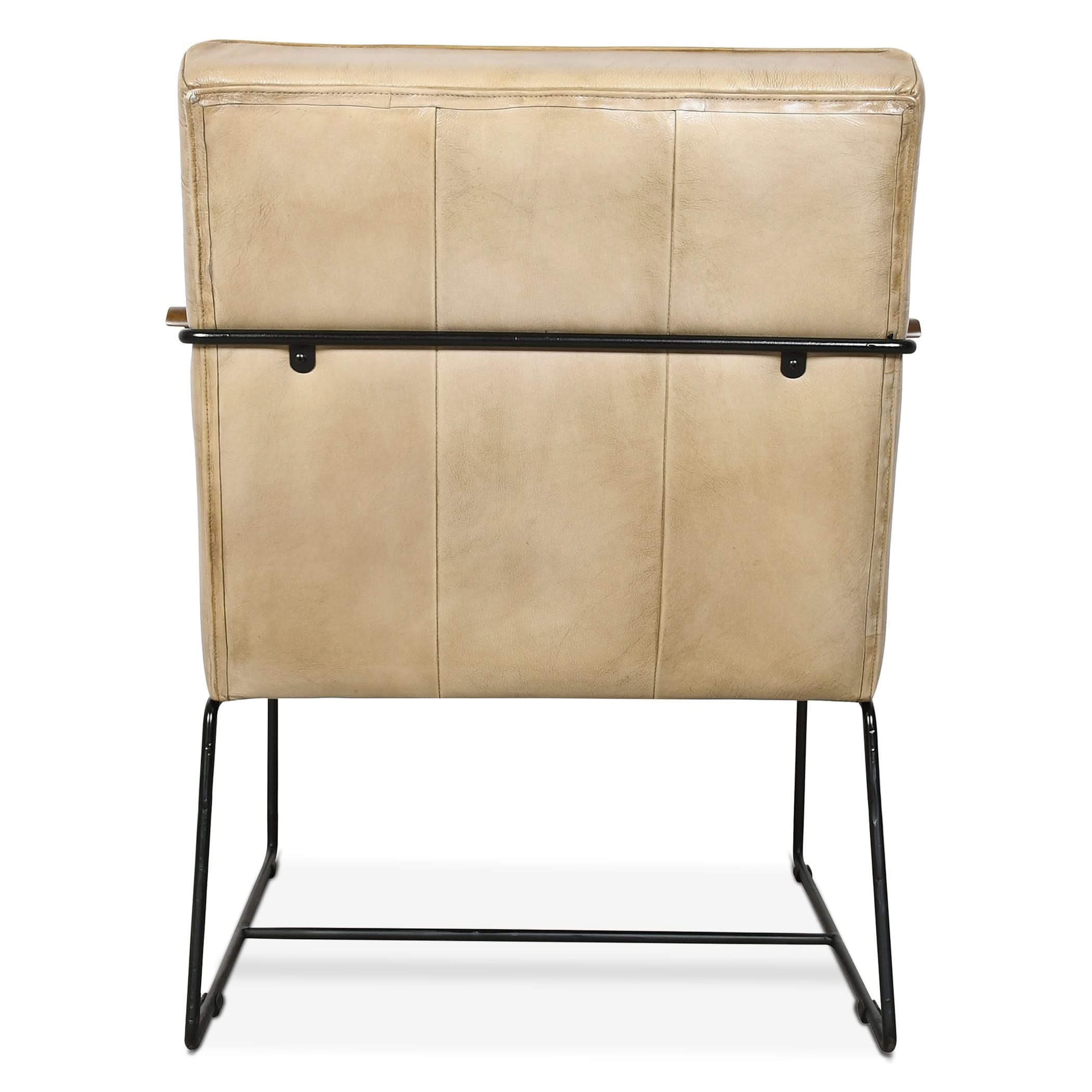 Melbourne Mid - Century Modern Accent Chair in Antique Ivory - Home Trends & Design