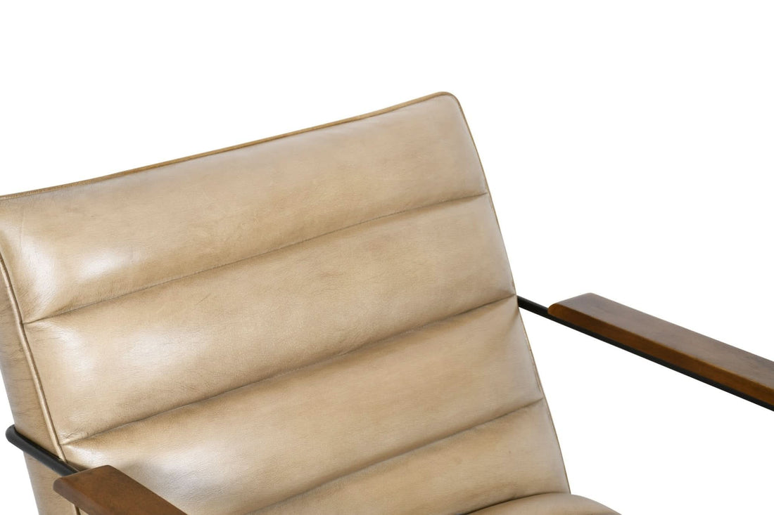Melbourne Mid - Century Modern Accent Chair in Antique Ivory - Home Trends & Design