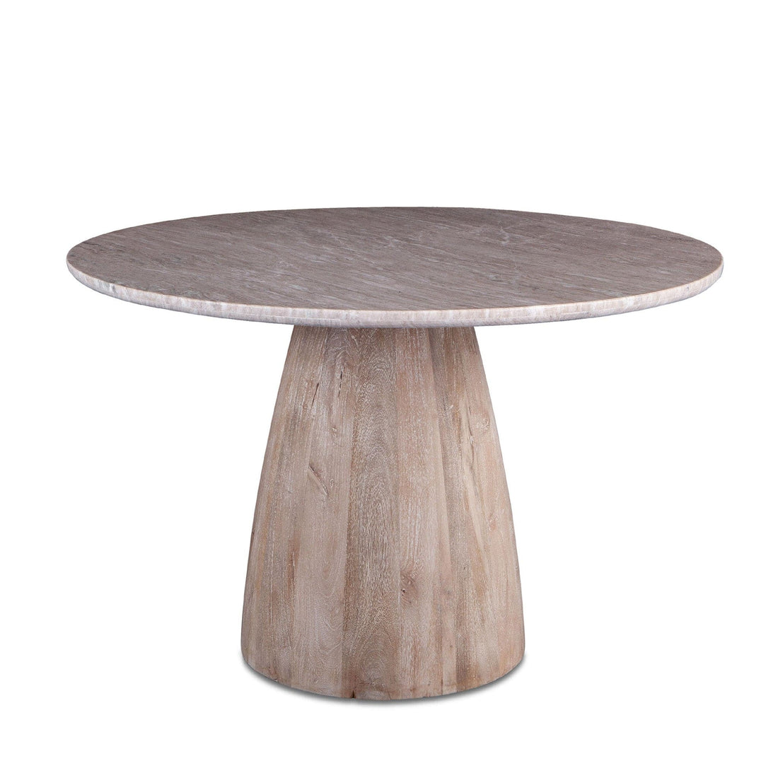 Palm Desert Dining Table with Modern Washed Wood Base