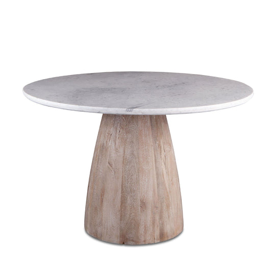 Palm Desert Dining Table with Modern Washed Wood Base