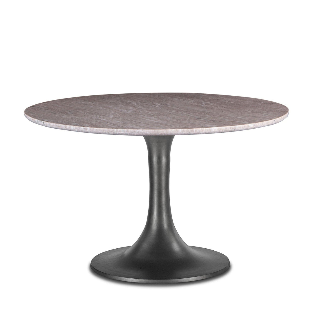 Palm Desert Dining Table with Brushed Steel Tulip Base