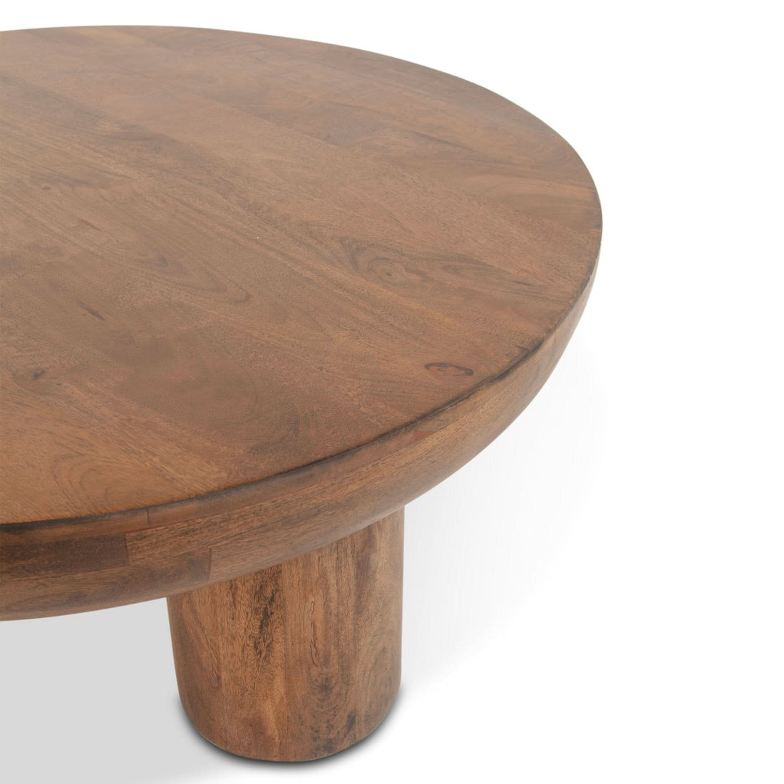 Noto 39" Round Coffee Table in Acorn Brown - Home Trends & Design