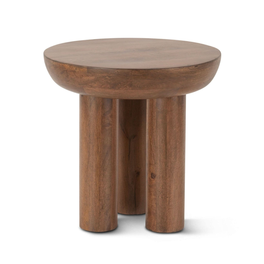 Noto 20" Round Side Table in Acorn Brown - Home Trends & Design