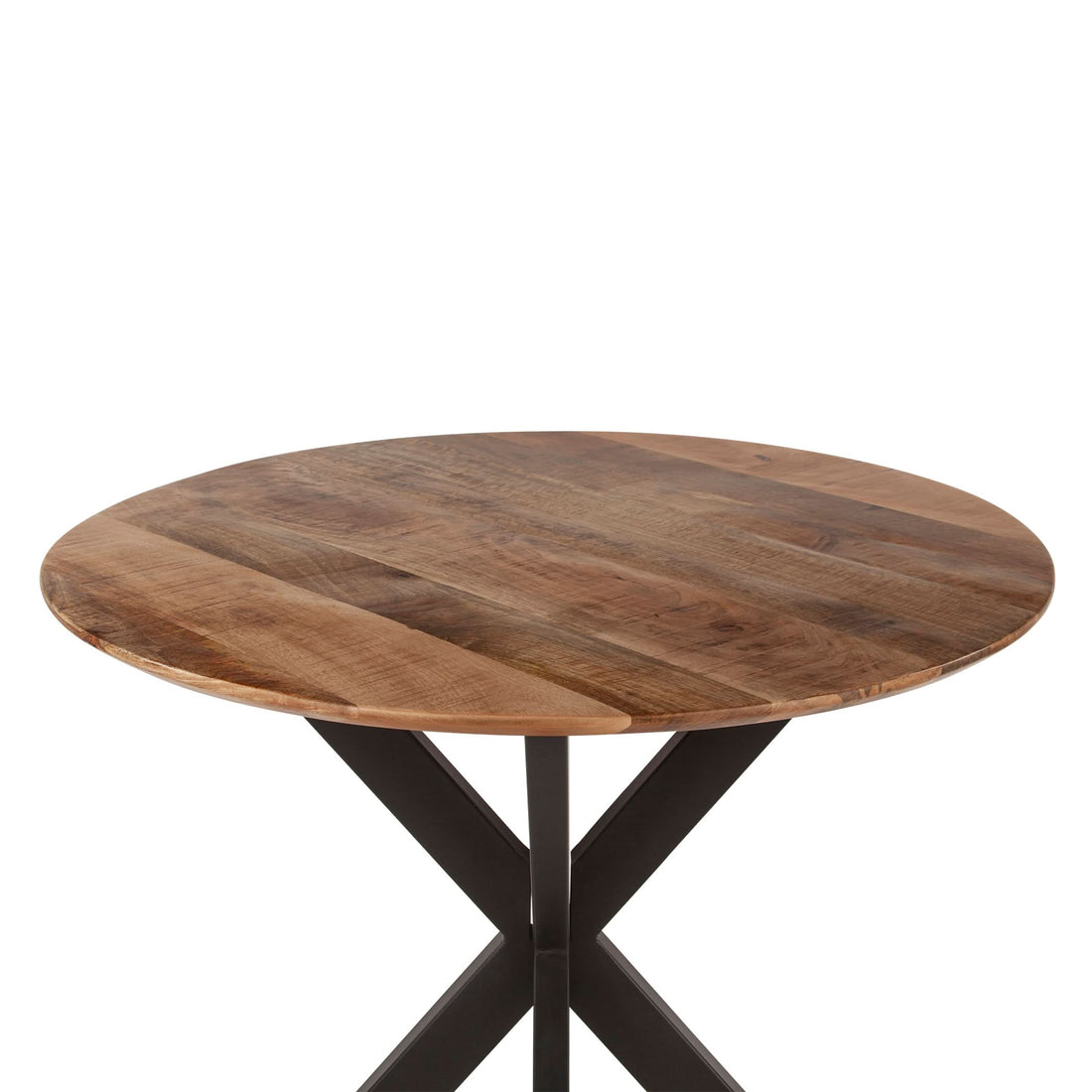 Santa Margherita 42" Mango Wood and Iron Round Gathering Table - Home Trends & Design