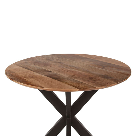  Santa Margherita 42" Mango Wood and Iron Round Gathering Table - Home Trends & Design 