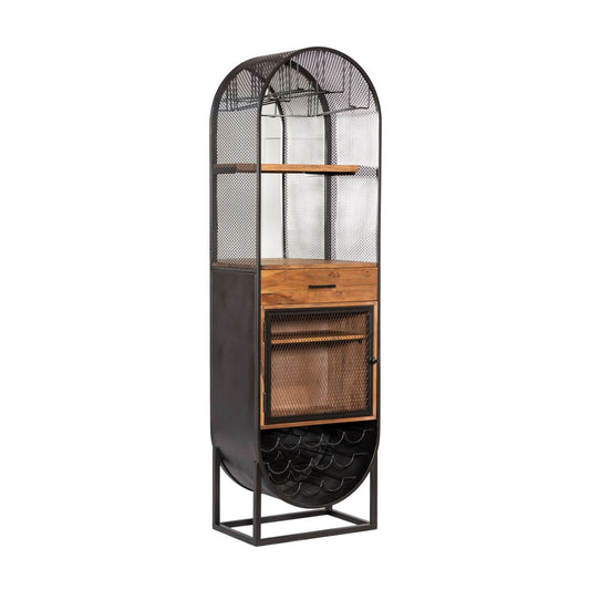 Santa Margherita 23" Iron and Mango Wood Bar Cabinet - Home Trends & Design
