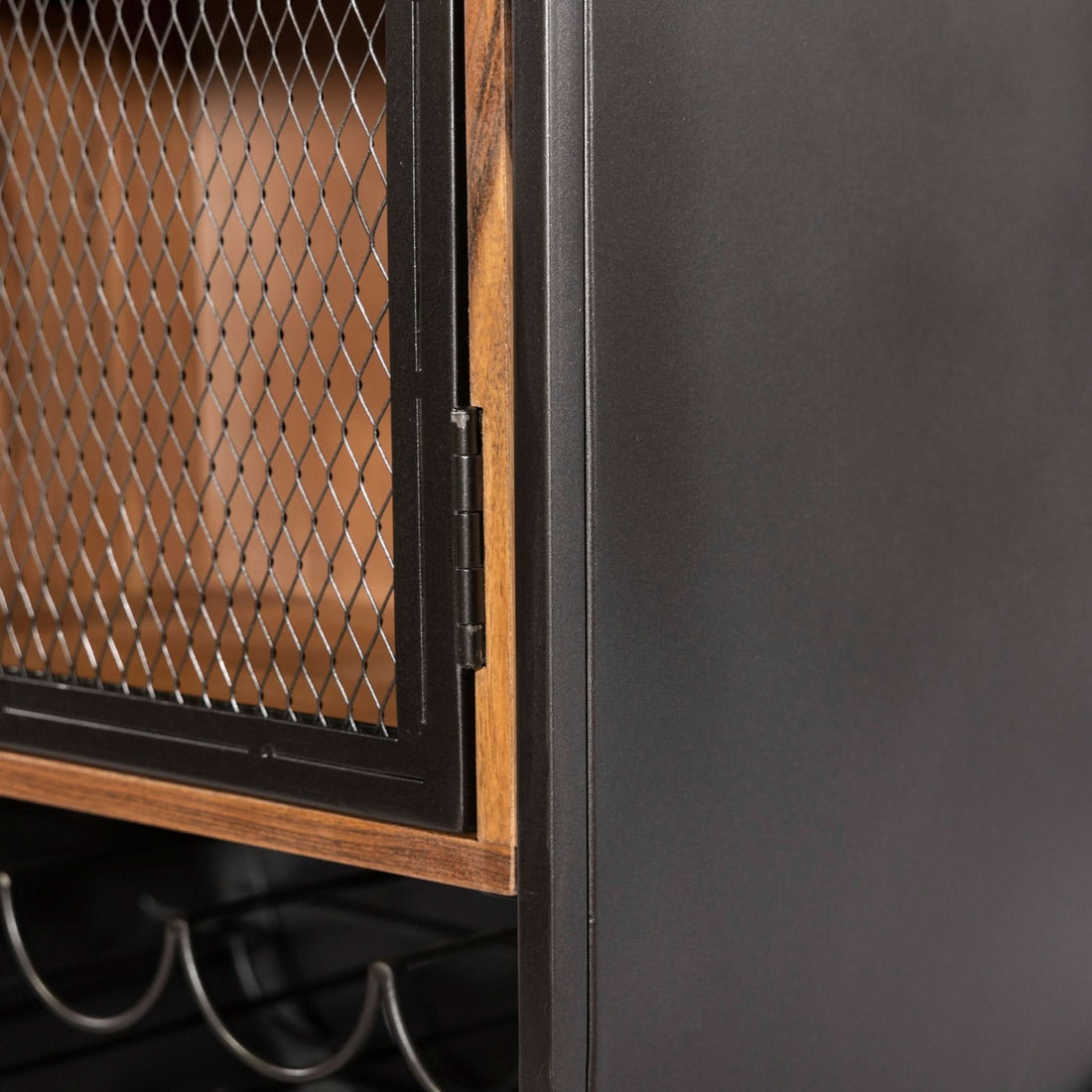 Santa Margherita 23" Iron and Mango Wood Bar Cabinet - Home Trends & Design