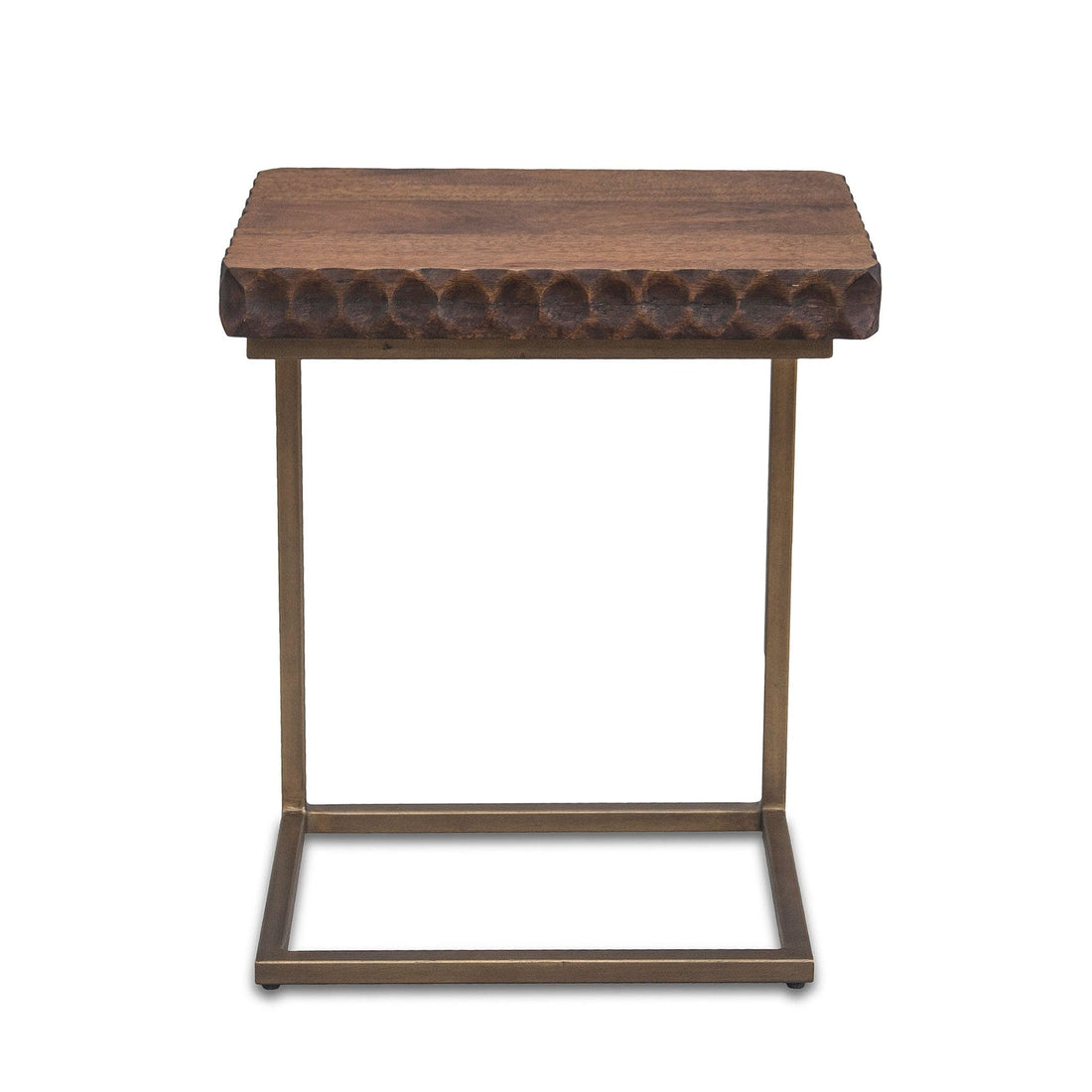 Vallarta 24" Modern Carved Side Table