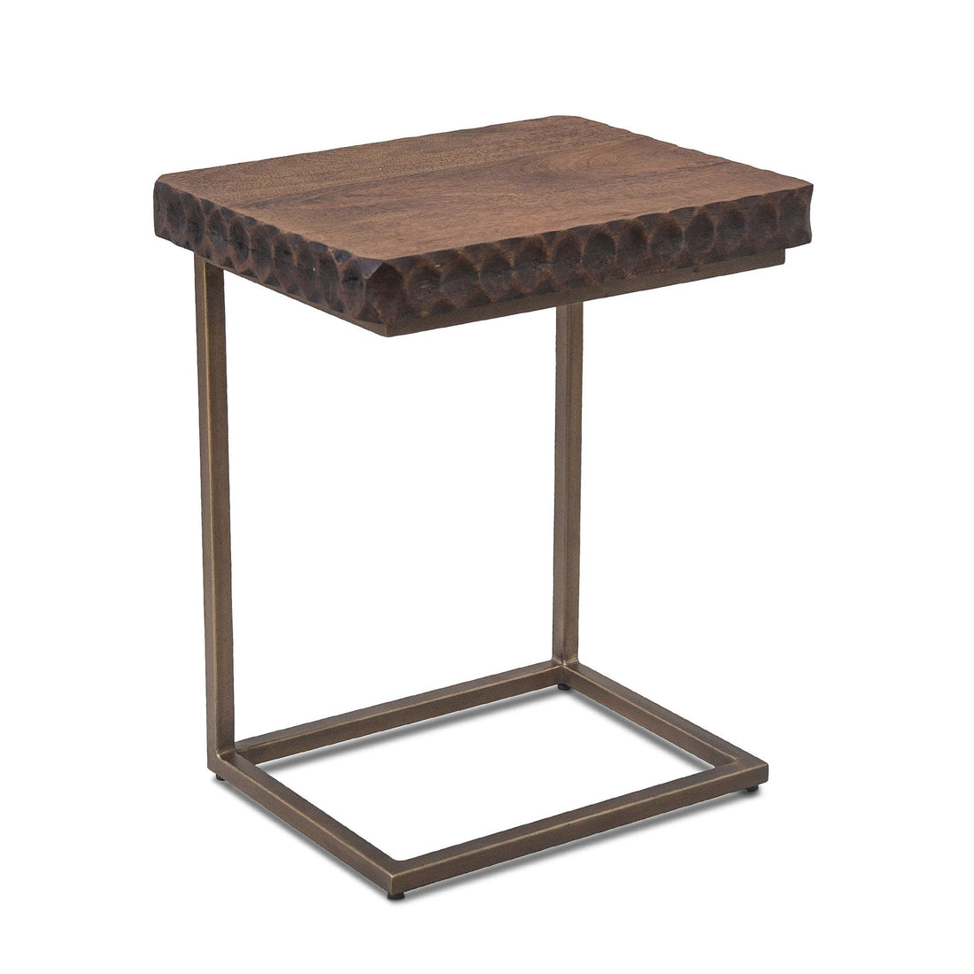 Vallarta 24" Modern Carved Side Table