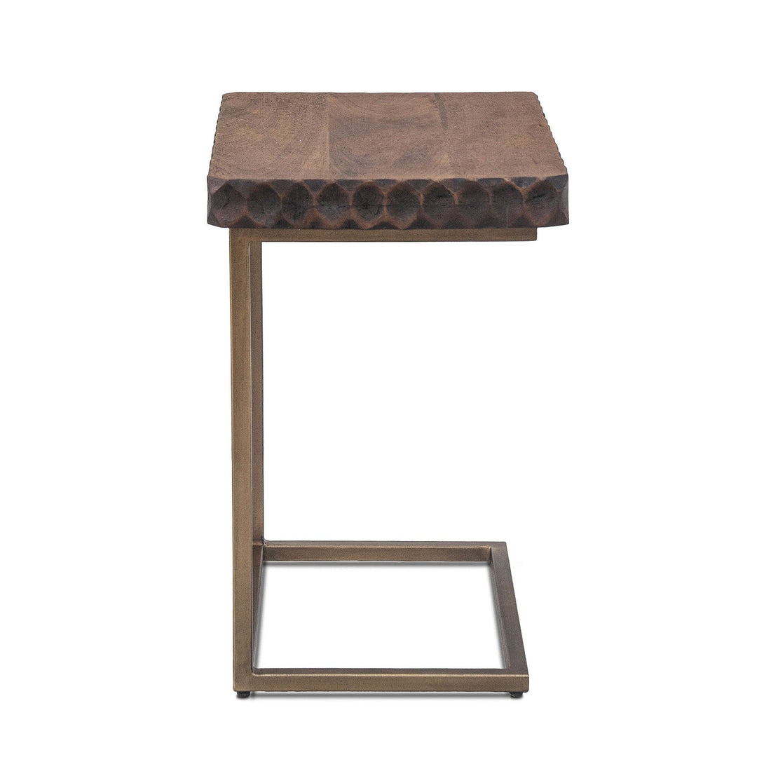 Vallarta 24" Modern Carved Side Table