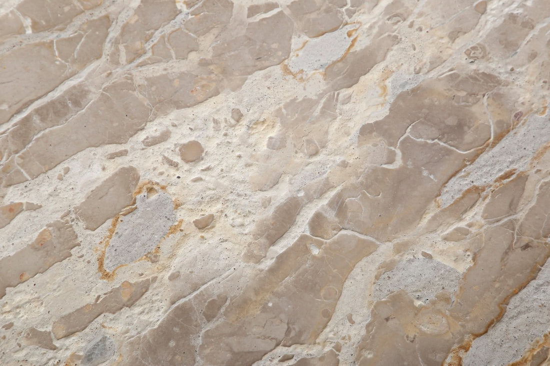 Fargo 54" Round Dining Table with Capri Beige Marble and Natural Base - Home Trends & Design