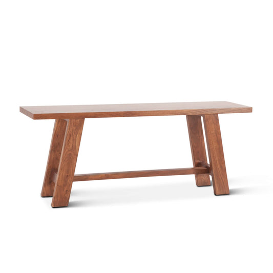 Stavenger 60" Acacia Wood Counter Bench in Cinnamon Brown - Home Trends & Design