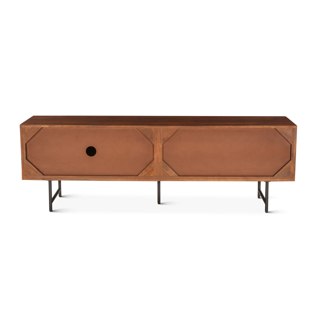 Halden 67" Acacia Wood Plasma Cabinet in Pecan Brown - Home Trends & Design