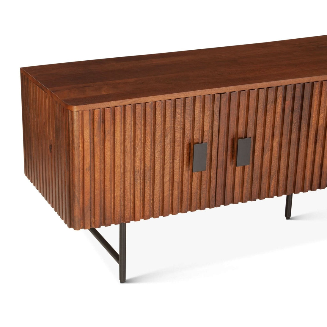 Halden 67" Acacia Wood Plasma Cabinet in Pecan Brown - Home Trends & Design