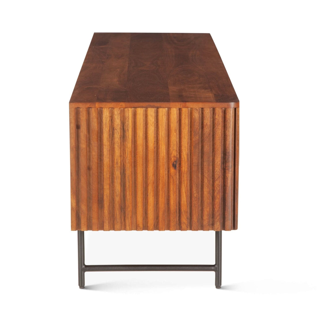 Halden 67" Acacia Wood Plasma Cabinet in Pecan Brown - Home Trends & Design