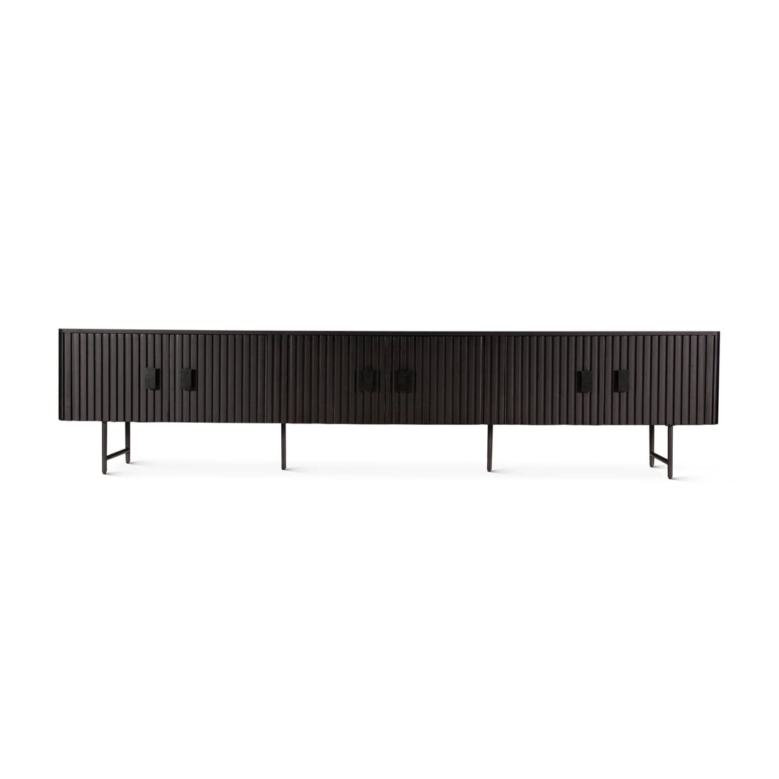 Halden 98" Plasma Cabinet in Matte Black - Home Trends & Design
