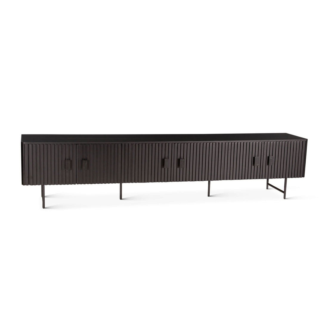 Halden 98" Plasma Cabinet in Matte Black - Home Trends & Design
