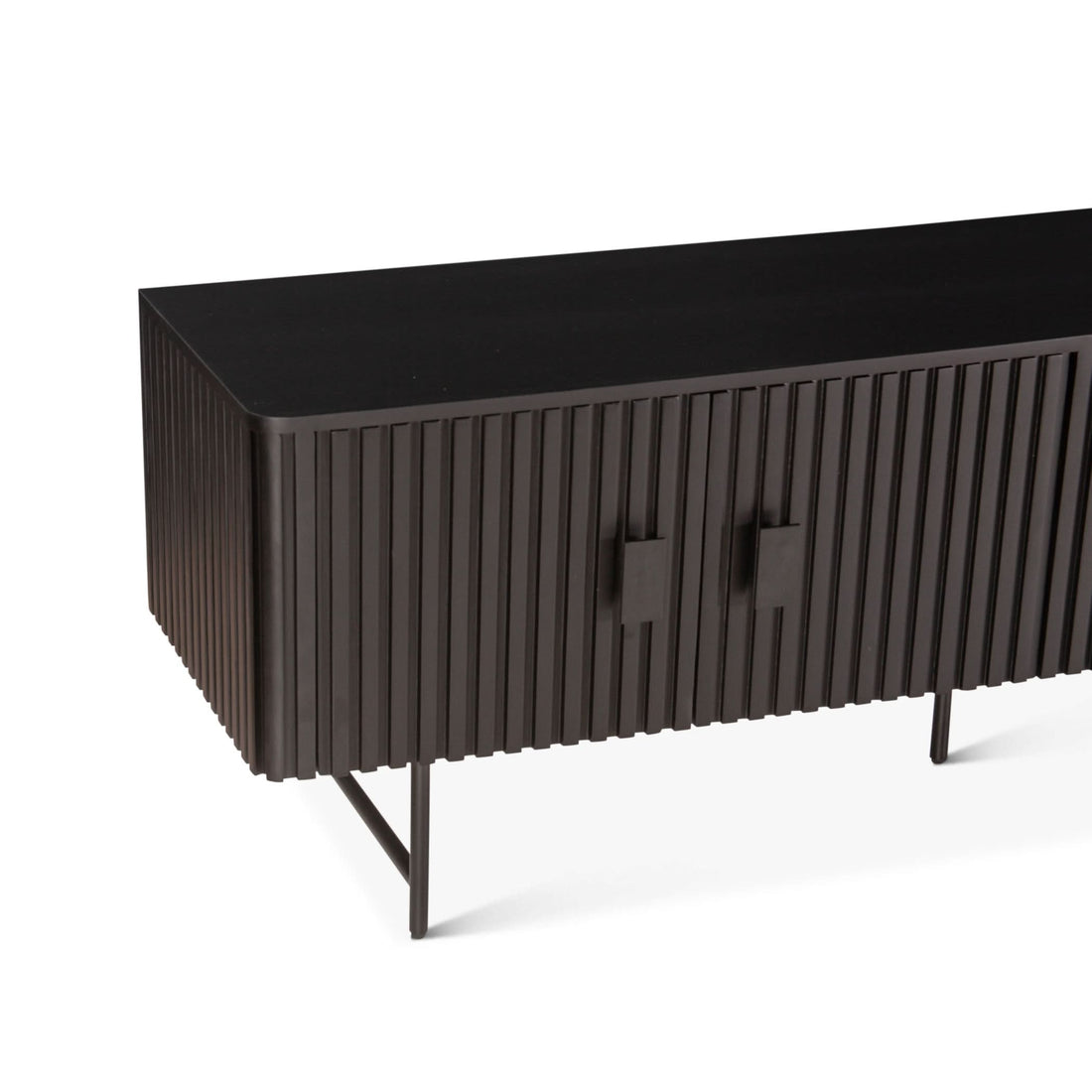 Halden 98" Plasma Cabinet in Matte Black - Home Trends & Design