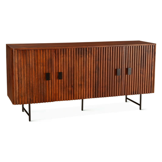 Halden 67" Acacia Wood Sideboard in Pecan Brown - Home Trends & Design