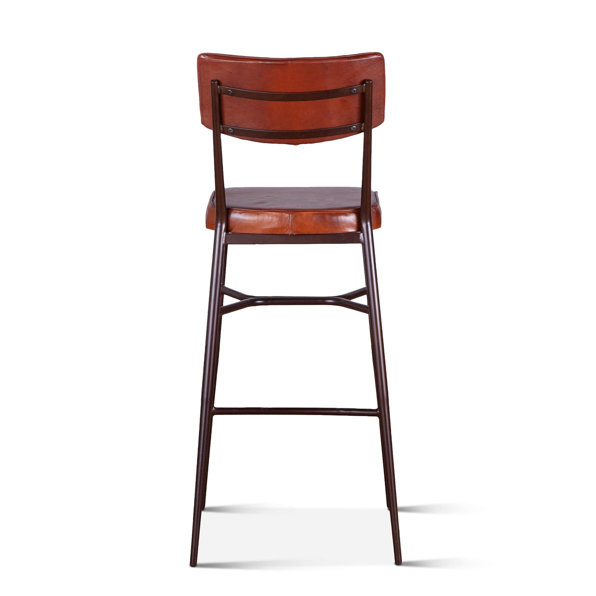 Hudson High Back Leather Bar Chair