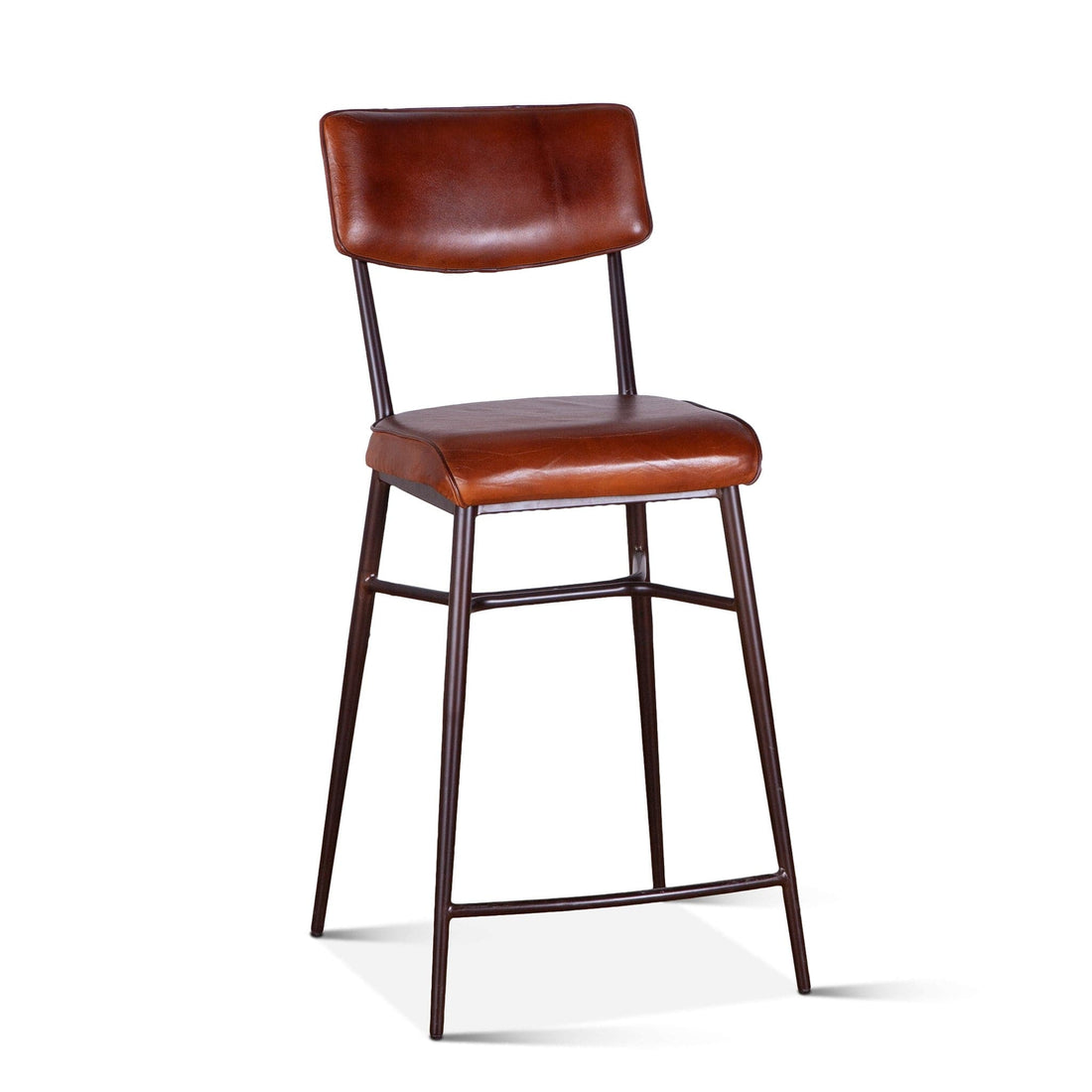 Hudson High Back Leather Counter Chair