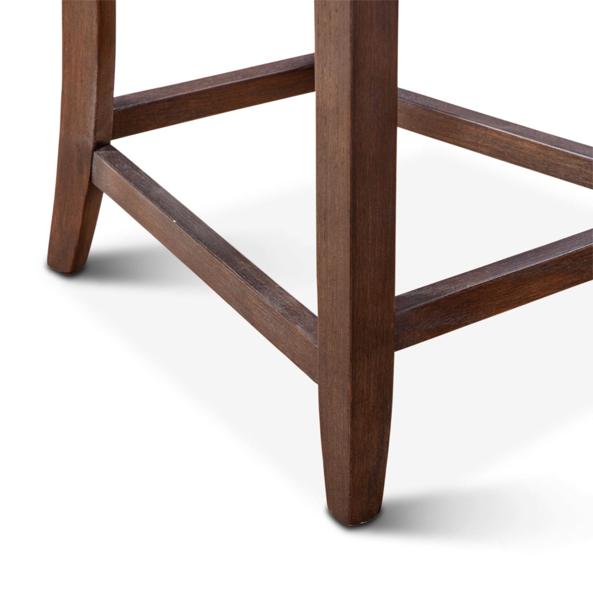 Avery Casual Dark Brown Leather Counter Chair with Matte Brown Legs - Home Trends & Design